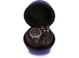 Uhrenetui BOXY 324172, blau, Aufbewahrungsboxen, B/H/T: 9cm x 7cm x 9cm, Uhrenaufbewahrung, Reiseetui für Armbanduhren, max. Ø Uhren 50 mm, B:9cm H:7cm T:9cm
