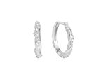 Paar Creolen Vivance "925/- Sterling Silber Rhodiniert Glanz Zirkonia", Weiß (Weiß, Weiß), Ohrringe, Damen, One-Size, Silber 925 (Sterlingsilber)