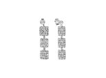 Paar Ohrstecker Vivance "925 Sterling Silber Rhodiniert Struktur", Weiß, Ohrringe, Damen, One-Size, Silber 925 (Sterlingsilber)