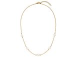 Kette Ohne AnhäNger Jobo "Mit 5 Perlen", Gold (Goldfarben), Halsketten, Damen, Edelstahl, L: 46, Edelstahl Goldfarben 42-45 Cm