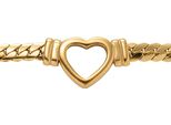 Kette Mit AnhäNger Firetti "Schmuck Geschenk Edelstahl Halsschmuck Halskette Panzerkette Herz", Gold (Gelbgoldfarben), Halsketten, Damen, Edelstahl, L: 45 B: 5Mm, Made In Germany, B:5Mm
