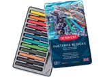 Pastelli Acquerellabili Derwent Inktense Blocks, 12 Pezzi In Scatola Di Metallo