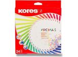 Kores BB93392 Matite Colorate Triangolari Kores "Kromas"", Confezione Da 24 Pezzi"