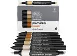 Winsor & Newton Pennello E Scalpello Per Marcatori, 6 Pezzi Toni Pelle