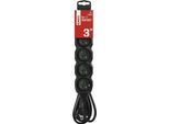 Emos Cavo Di Prolunga 3 M / 5 Prese / Nero / Pvc / 1,5 Mm2, PC0513R