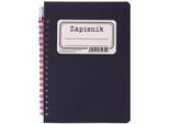 Quaderno Bobo Con Raccoglitore Ad Anelli Laterali Con Matita Retro B6 Quadrato, 70 Fogli, Nero