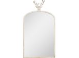 Specchio Clayre & Eef 58X10X105 Cm Cervo In Metallo Bianco