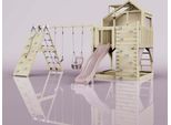 OutdoorToys Spielturm Oscar aus Holz in Rosa Babyschaukel