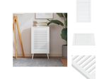 Vidaxl Anta Dell'armadio A Doghe Bianco 61,5X39,4 Cm In Legno Di Pino Massiccio - Ante Dell'armadio