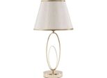 Mauro Ferretti Lampada Da Tavolo Glam Flush E27 Ø 24X47 Cm Color Oro Crema