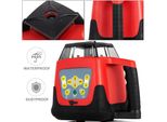 Laser Rotante Rosso Vevor - Autolivellante, Laser Rotante Automatico A 360° Con Raggio Rosso, Incl. Ricevitore, Telecomando