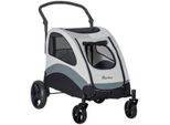 Hundebuggy Hundewagen Hundeanhänger Hundetasche Grau 107x67x102 cm