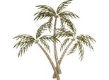 Clayre & Eef Decorazione Murale Palma 90X100 Cm Verde Marrone Ferro Palma