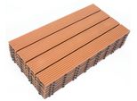 Fiqops Wpc Decking Tiles Decking Boards Wood Look 60X30Cm, 24 Pezzi = 4M² Piastrella Per Pavimento Piastrella Con Sistema A Click Pavimentazione Marrone