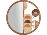 Furnlux Specchio Da Parete Marrone 80Cm / Colore Principale: Marrone / Dimensioni: 80 X 80 X 3 Cm