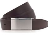 Vanzetti Pelle Cintura Dresscode: Business 35Mm Cambered Belt W110 Dark Brown Marrone Scuro