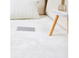 Tappeto A Pelo Alto Per Soggiorno Camera Da Letto Tappeto Moderno Shaggy Tappeto Soggiorno Bianco, Dimensioni 120X160 Cm
