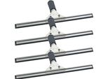 Novaliv 4X Tergivetro Professionale Da 25 Cm In Acciaio Inox Con Labbro In Gomma Sostituibile Tergivetro Per Pulizia Finestre Tergivetro Per Finestre Tergivetro Per Doccia