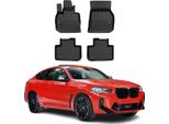 2018-2025 Bmw X4 G02 Tappetini Tpe Nero 4 Pz