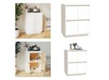Vidaxl Credenza Bianca 60X34X75 Cm In Pino Massiccio - Credenza - Credenza - Armadio - Armadio Portaoggetti