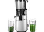 AMZCHEF Entsafter 250W, 135MM Öffnung, 1,8L Entsafter für Gemüse und Obst, Entsafter Slow Juicer mit Dreifachem Filter, Sliber
