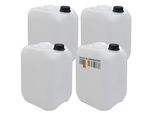 4 Taniche Da 10 Litri 10 L Per Acqua Potabile Taniche Di Plastica Sigillate Naturali DIN45 (4X10Knn45)