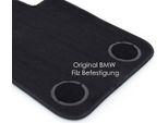 Tappetini Bmw F10 F11 (2013-2017) Tappetini Auto Originali Di 4 Pezzi Velours Nero, Cuciture Decorative Rosse
