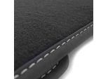 Tappetini Per Audi Q4 E-Tron (Cuciture Argento) Velours Premium Tappetini Per Auto Tappetini Per Auto E-Tron, Nero, 4 Pezzi