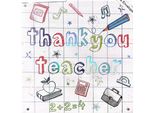 Inscription - Biglietto Di Ringraziamento "Teacher"" 6-Pack - Cartoncino SG33267 (Taglia Unica) (Bianco/Colorato)"