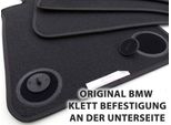 Tappetini Per La Serie 1 Bmw F40 (Doppia Cucitura M1) Tappetini Per Auto In Velours Premium Di Qualità Originale In 4 Pezzi, Nero