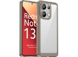 Custodia Per Xiaomi Redmi Note 13 4G Trasparente, Antiurto Custodia Protettiva In Silicone Tpu Grigio