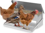 Mangiatoia Automatica Per Polli Mangiatoia Per Polli In Acciaio Zincato Da 5KG Mangiatoia Con Pedale Automatico E Coperchio Impermeabile Mangiatoia Per Polli, Impermeabile E A Prova Di Ratto