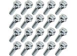 20X Bullone Ruota Testa Piatta, M12X1,25, Lunghezza Filettatura: 24 Mm, Collare Conico, SW17