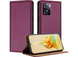 Custodia Per Telefono Cellulare Per Oppo A57 4G In Pelle Flip Cover Con Stand Purple