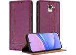 Custodia Per Telefono Cellulare Per Samsung Galaxy J6 2018 In Pelle Flip Custodia Protettiva Con Funzione Stand Viola