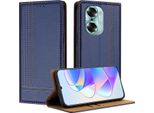 Custodia Per Telefono Cellulare Per Honor 60 In Pelle Flip Custodia Protettiva Con Funzione Di Supporto Blu