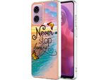 Custodia Per Motorola Moto G04 / Moto G24, Cassa Paraurti In Silicone Tpu Antiurto A Fantasia Oro