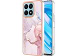 Custodia Per Honor X8A, Sottile Marmo Antiurto Morbido Tpu Custodia Paraurti Oro Rosa