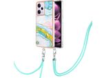 Custodia Con Cinturino Per Xiaomi Poco X5 Pro/Redmi Note 12 Pro 5G, Paraurti In Tpu Morbido, Custodia Protettiva, Con Cinturino Regolabile Turchese