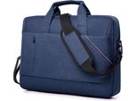 Borsa A Tracolla Per Laptop Da 15 Pollici, Valigetta Multifunzionale Per Computer, Borsa Messenger Per Viaggi, Affari, Tote Bag Per Uomini E Donne, Blu