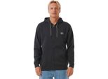 Felpa Con Cappuccio Rip Curl Da Uomo Horizon Zip Thru Hood, Taglia:M, Colore:Nero Slavato