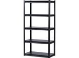 Succebuy Scaffalatura Di Stoccaggio, Capacità Di Carico Di 2000 Libbre, Scaffalatura Per Garage A 5 Livelli, 16" D X 32"" W X 63"" H, Scaffalatura Metallica Regolabile Per Garage, Cucina, Magazzino, Cantina, Nero"