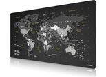 Titanwolf, Tappetino Per Mouse Xxxl 1600X800 Mm, Formato Grande Xxxl, Tappetino Da Scrivania, Retro Gommato, Antiscivolo E Lavabile, Giochi, Precisione E Velocità, Mappa Del Mondo