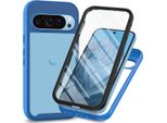 Custodia Per Google Pixel 10 / Pixel 10 Pro, Paraurti Con Protezione Dello Schermo Incorporata Custodia Protettiva A 360° Blu Reale