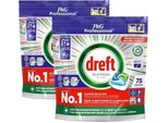 Pastiglie Per Lavastoviglie Dreft Platinum Regular All In 1 - 2 X 75 Pastiglie