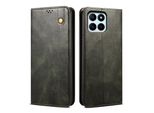 Custodia Per Honor X6B In Pelle Flip Case Portafoglio Con Funzione Stand Verde