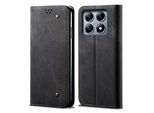 Custodia Per Xiaomi 14T Pro, Custodia A Portafoglio In Pelle Con Chiusura Magnetica E Supporto Nero