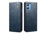 Custodia Per Motorola Moto G54 /G54 Power In Pelle Flip Case Portafoglio Con Funzione Stand Blu