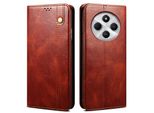 Custodia Per Xiaomi Redmi 14C In Pelle Flip Case Portafoglio Con Funzione Stand Rosso