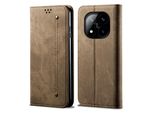 Custodia Per Xiaomi Redmi Note 14 Pro 5G, Custodia A Portafoglio In Pelle Con Chiusura Magnetica E Supporto Khaki
